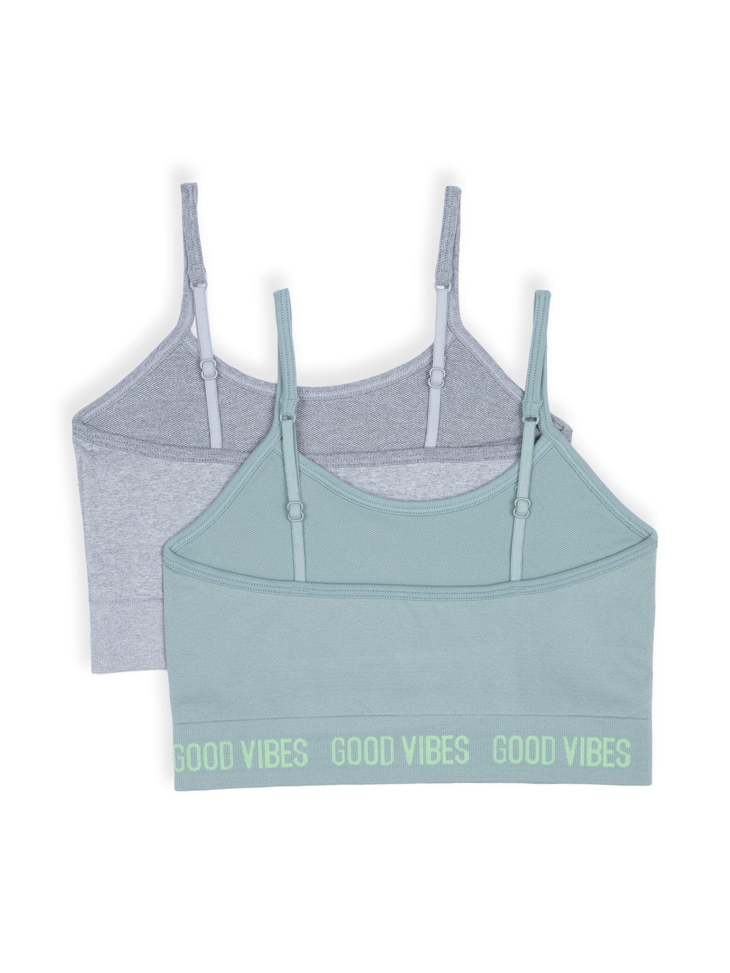 Wonder Nation Girls Seamless Cami Bra, 2-Pack, Sizes XS-XXL
