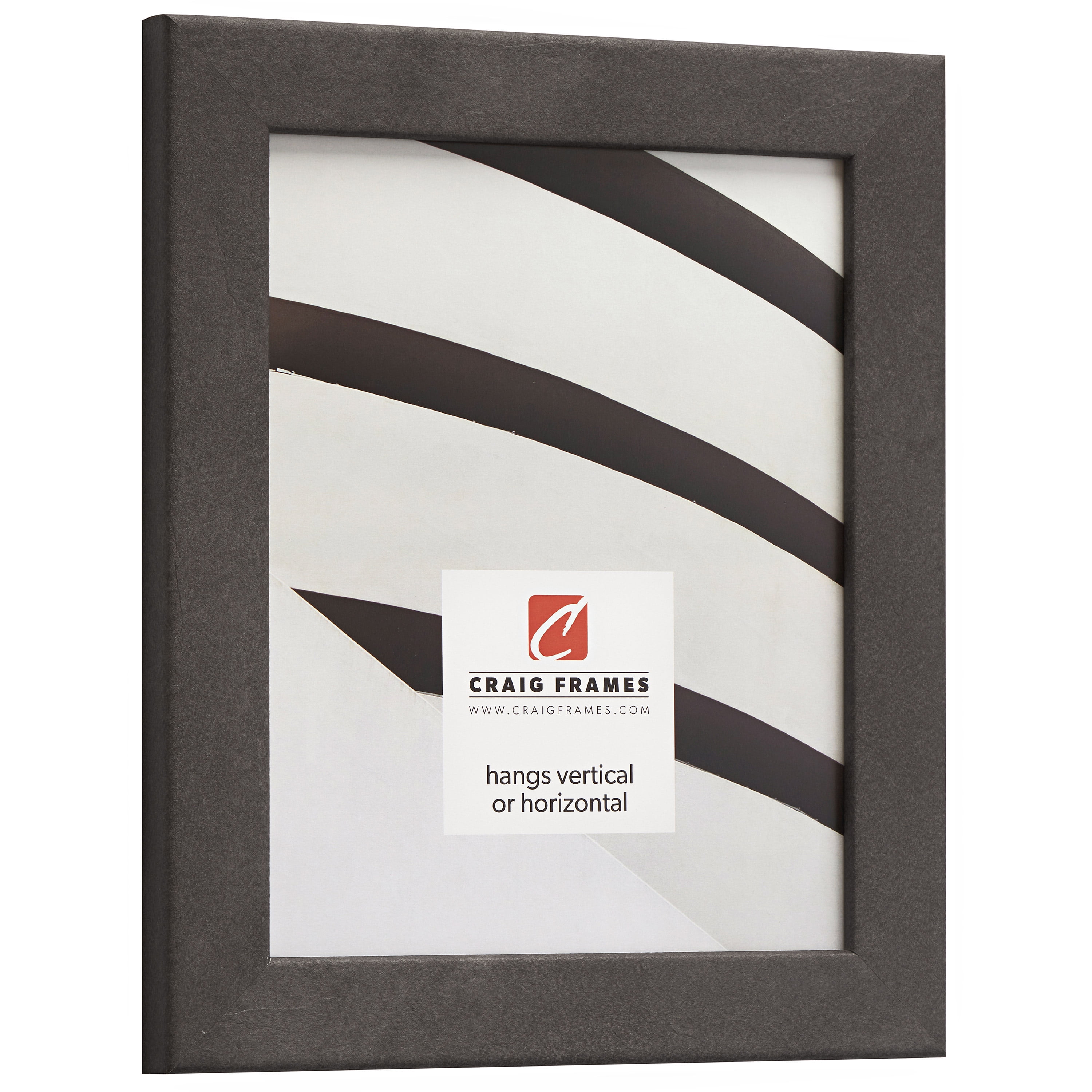 Craig Frames Bauhaus 125, 18x24 inch Concrete Grey Picture Frame Matted for a 12x18 Photo