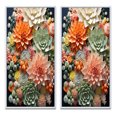 thumbnail image 2 of Designart "Succulent Flowers Orange & Pink III" Succulent Framed Wall Art Set Of 2 - Orange Floral Framed Canvas Set For Living Room Decor, 2 of 7