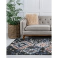 thumbnail image 5 of Unique Loom Morocco Collection Area Rug - Mediterranean (5' x 8' Rectangle Navy Blue/Black), 5 of 7