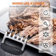 thumbnail image 2 of Garra de carne de metal, garra de carne de metal resistente al calor - 2, garra de carne multifuncional, garra de arranque para procesamiento duradero y tallado de alimentos, garra de barbacoa, 2 of 5