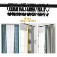 thumbnail image 5 of Curtain Rings with Clips, 40 Pack Hanger Clips for Hanging Drapery Drapes, Ring 1.26" Interior Diameter, Fits up to 1" Rod, Black, 5 of 9