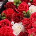 thumbnail image 3 of Jabón de baño perfumado con rosas artificiales, pétalos de flores de rosas para mujeres, adolescentes, niñas, mamá, cumpleaños, aniversario, boda, Día rojo Sunnimix Flores De Rosa De Jabón, 3 of 5