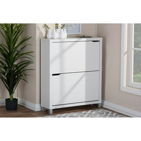 - Simms 2 Storage Modern Shoe Cabinet, Multiple Colors