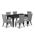 thumbnail image 7 of East West Furniture 7 Piece Dining Set Consists of a Rectangle Kitchen Table with Butterfly Leaf, 7 of 7