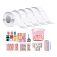 thumbnail image 3 of simhoa Ruban Adhésif Double Face Réutilisable pour Montage Domestique Ruban Adhésif Multifonctionnel Transparent pour Jouet Sensoriel Éducatif pour Enfants, 5 Pcs Transparent, 5cm Seau de Rangement, 3 of 8