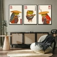 thumbnail image 4 of Vintage Japanese Frog Wall Art Cute Funny Japanese Samurai Frog Posters Prints Japanese Matsumoto Hoji Painting Pictures Eclectic Animal Canvas Wall Decor (Framed canvas), 4 of 6