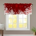 thumbnail image 4 of Winter Christmas Valances for Windows Red White Snowflake Kitchen Curtains Short Rod Pocket Window Curtain 1 Panel for Xmas Holiday Treatment Decorations 54x18inch, 4 of 6