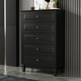 thumbnail image 2 of MONSLIPA 5 Drawer Dresser Storage Organizer, Chest of Drawers for Bedroom Living Room Hallway Black, 2 of 7