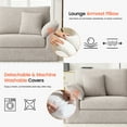 thumbnail image 5 of EOP 62.99" Wide Cloud Compression Sofa, Full Sponge Loveseat with Deep Seat, Upholstered Couch with 4 Pillows, No Assembly Required for Small Living Spaces, Camel, 5 of 9
