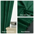 thumbnail image 6 of XWZO Christmas Velvet Curtains 84 Inches Length 2 Panels - Soft Room Darkening Grommet Window Curtain Panels for Bedroom/Theater/Patio Door with Tiebacks, Emerald Green, W52 x L84, Set of 2, 6 of 11