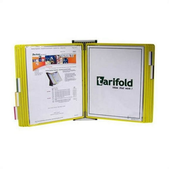 Tarifold Document Wall Display Unit,10 Yellow Poc W241