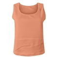 thumbnail image 4 of TKLPEHG Tank Top for Women Crew Neck Basic Tank Top Casual Summer Clothes Lightweight Sleeveless T Shirt Fashion Comfy Solid Color Loose Blouses (Orange,S), 4 of 4