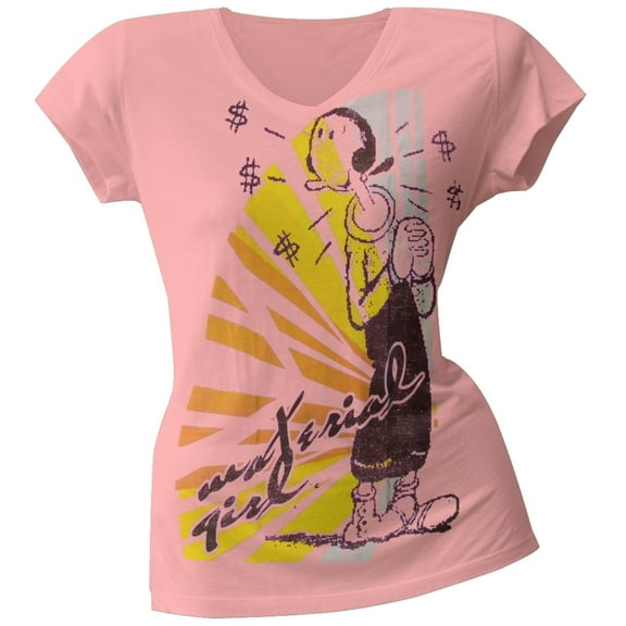 Popeye - Material Girl Juniors T-Shirt - Small