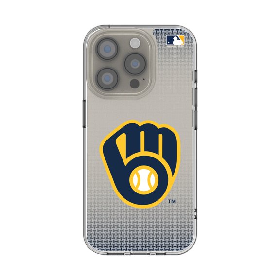 Milwaukee Brewers Linen Logo iPhone Clear Case