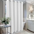 thumbnail image 4 of Extra Long Shower Curtain No Hooks or Liner Needed - Soft Microfiber 84" Long Fabric Shower Curtain Liner Set, Machine Washable & Water Repellent, White, 4 of 5