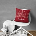 thumbnail image 7 of Red Christmas Tree Snowflake Throw Pillows Cover Square Throw Pillow Case Set of 4 Vintage Pillowcase for Indoor Home Bedroom, 7 of 7
