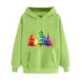 thumbnail image 2 of PNTUTB Women's Casual Long Sleeve Pocket Hoodies Fashion Christmas Print Drawstring Pullover Sweatshirts, 2 of 6