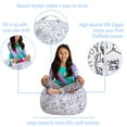 thumbnail image 2 of Posh Creations Bean Bag Stuffable Cover Only for Storage, Kids, Canvas, 2ft, Coloring Fabric - Fun Creatures, 2 of 3