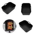 thumbnail image 3 of Sinyiin 2PCS Rectangular Cooking Tray for Air Cooker Oven Microwave Safe Baking Pan, 3 of 12
