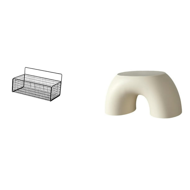 Cesta de almacenamiento,Cesta organizadora de almacenamiento de cocina colgante de alambre,Organizador de pared para baño con cesta de almacenamiento de alambre,Banco pequeño,Taburete