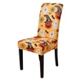 thumbnail image 5 of Binwennn Pumpkin Dining Room Chair Non Stretch Chair Slipcovers Removable Washable Chair Protector Cover For Kitchen Dining Room Holiday Party Home 6 Foot Folding Table Cover Christmas Tablecloth 60 X, 5 of 5
