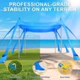 thumbnail image 4 of Carpa de playa COZEER 305 x 305 cm UPF 50+ resistente al viento y con sombra, 4 of 7