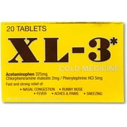 Xl-3 Cold Medicine 20-Ct