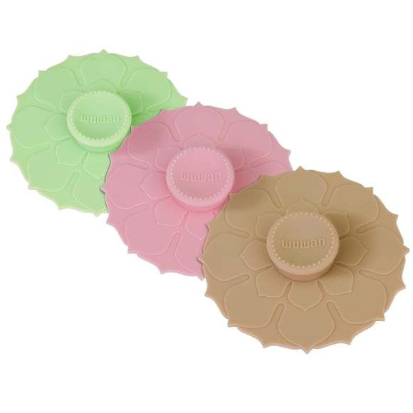 Tapas de silicona para vasos WUWAN 10.4 cm reutilizables juego de 3 piezas