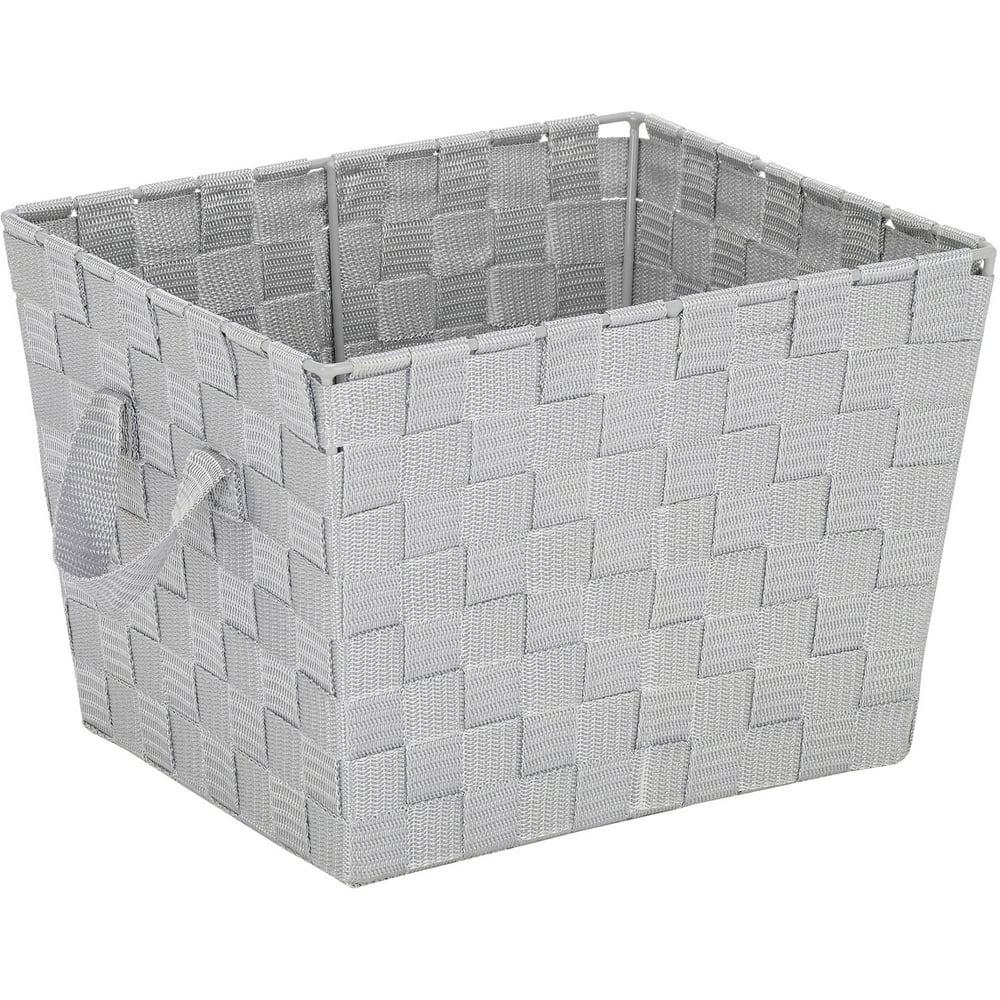 Simplify Large Woven Storage Bin in Heather Grey