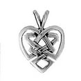 thumbnail image 1 of Sterling Silver 30" .8mm Box Chain Celtic Weave Heart Knot Pendant Necklace, 1 of 2