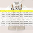 thumbnail image 3 of Atogsazn Toddler Boys Summer Clothes Set Kids Gentleman Short Sleeve Shirts Suspender Shorts Outfit 3Pcs Sets Khaki 11-12 Years, 3 of 9