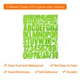 thumbnail image 3 of 810 Pieces Vinyl Letter Stickers, 10 Sheets 1.5 Inch Green Self-Adhesive Cute Alphabet Number Stickers for DIY Craft, 3 of 5