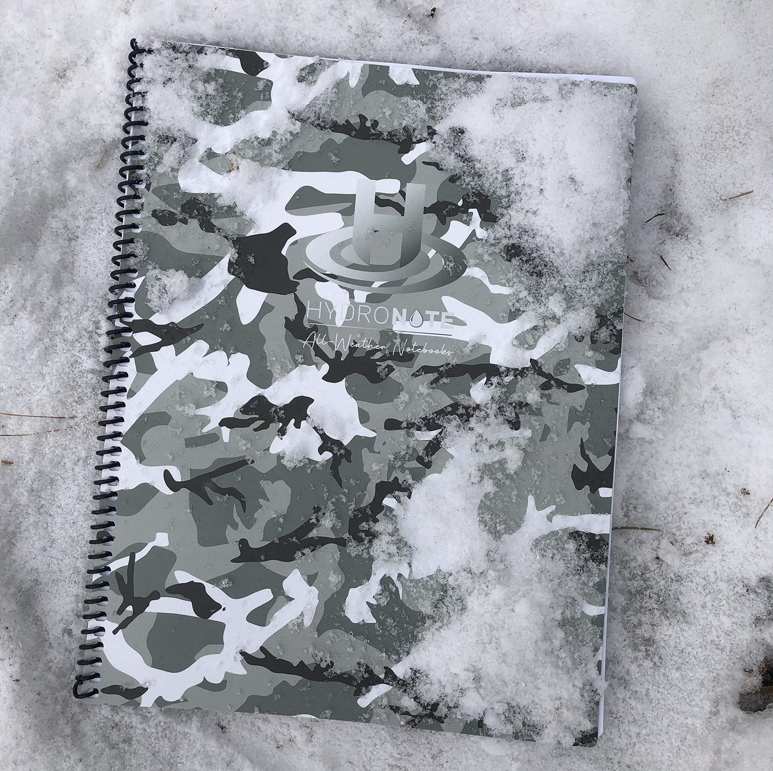 Hydronote Waterproof Side Spiral Notebook, Universal Page Pattern 11 x 8.75 x 0.5 (Dinosaurs!)
