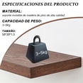 thumbnail image 4 of Set de 6 Unidades Estantes Flotantes (50 * 20 cm), Soportan hasta 10 kg Repisas Flotantes, estantes flotantes de Pared,Estante de Almacenamiento Flotante Simple y Moderno, 4 of 9