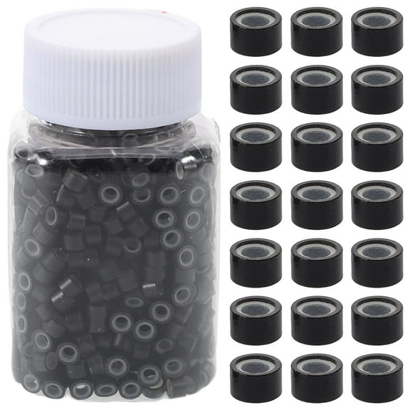 Milisten 1000Pcs Silicone Hair Rings Black Hair Accessories for Braids Versatile Durable