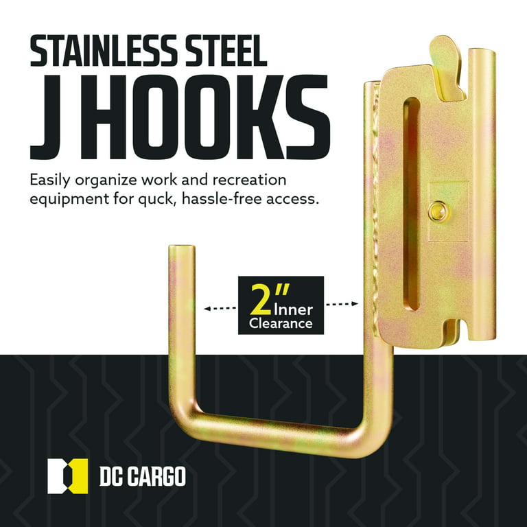 E-Track Steel JHook Tie-Down Accessory w/ E Track Spring Fitting