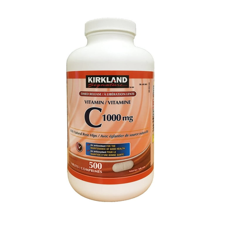 Kirkland Signature Vitamin C, 1000mg, 500 Tabs - Walmart.com