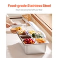 thumbnail image 2 of VEVOR Countertop Food Serving Display Container, 6 Pan Stainless Steel Food Serving Tray, Buffet Condiment Dispenser Display Rack with Clear Lid & 3 Freezer Boxes, for Restaurant Hotel Kitchen Party, 2 of 9
