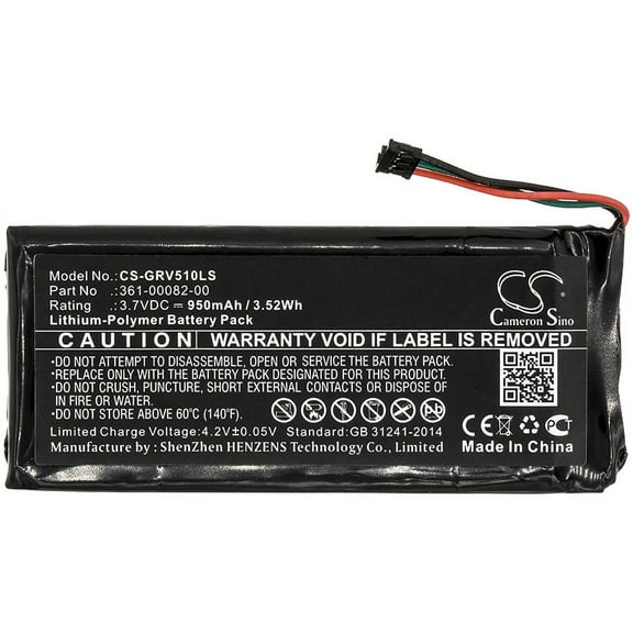 950mAh Garmin 361-00082-00 Battery for 010-01951-00 Varia TL Varia RTL501 RTL510