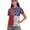 Vintage American Flag Pattern, variant on Whosucclay Palm Tree Pattern Soft Golf Short Sleeve Shirt for Tennis Gym Travel, Skin Friendly Golf Polo Tops 1/4 Zip Polyester Tennis Shirts Size Small