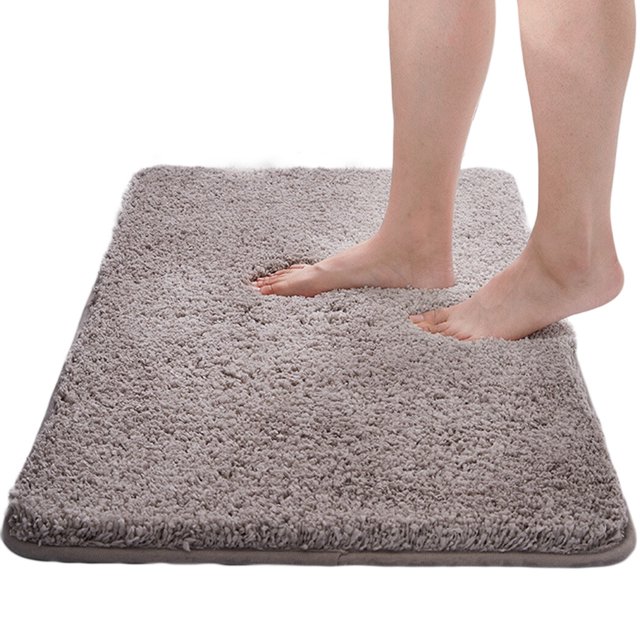 Alfombra de baño, alfombra antideslizante de Color sólido súper absorbente para dormitorio