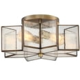 thumbnail image 3 of Trade Winds Stella Star Semi-Flush Mount Ceiling Light in Natural Brass, 3 of 6