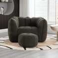 thumbnail image 2 of CKEASEAN 41"W Soft Bean Bag Chair with High Resilient Foam, Boneless Corduroy Floor Chair with Ottoman, Comfortable Square Lazy Sofa with Armrest, Rack for Reading and Gaming, No Assembly Required, 2 of 9