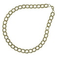 thumbnail image 2 of Thick Gold Tone Double Curb Chain Necklace Classic Womens Adult Female, 2 of 11