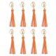thumbnail image 1 of 8pcs Borlas de Cuero PU, 6" Borla de Llavero con Anillos para Hacer Joyería (Naranja), 1 of 6