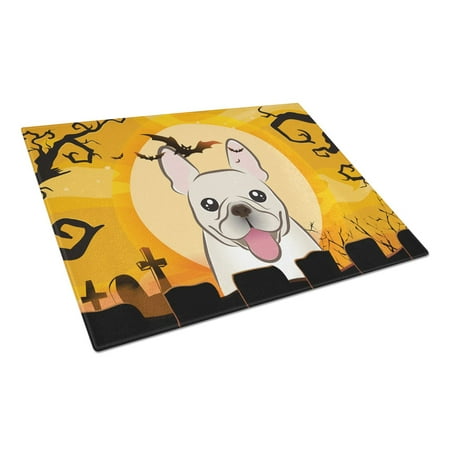 

Caroline s Treasures Halloween French Bulldog Glass Cutting Board Large