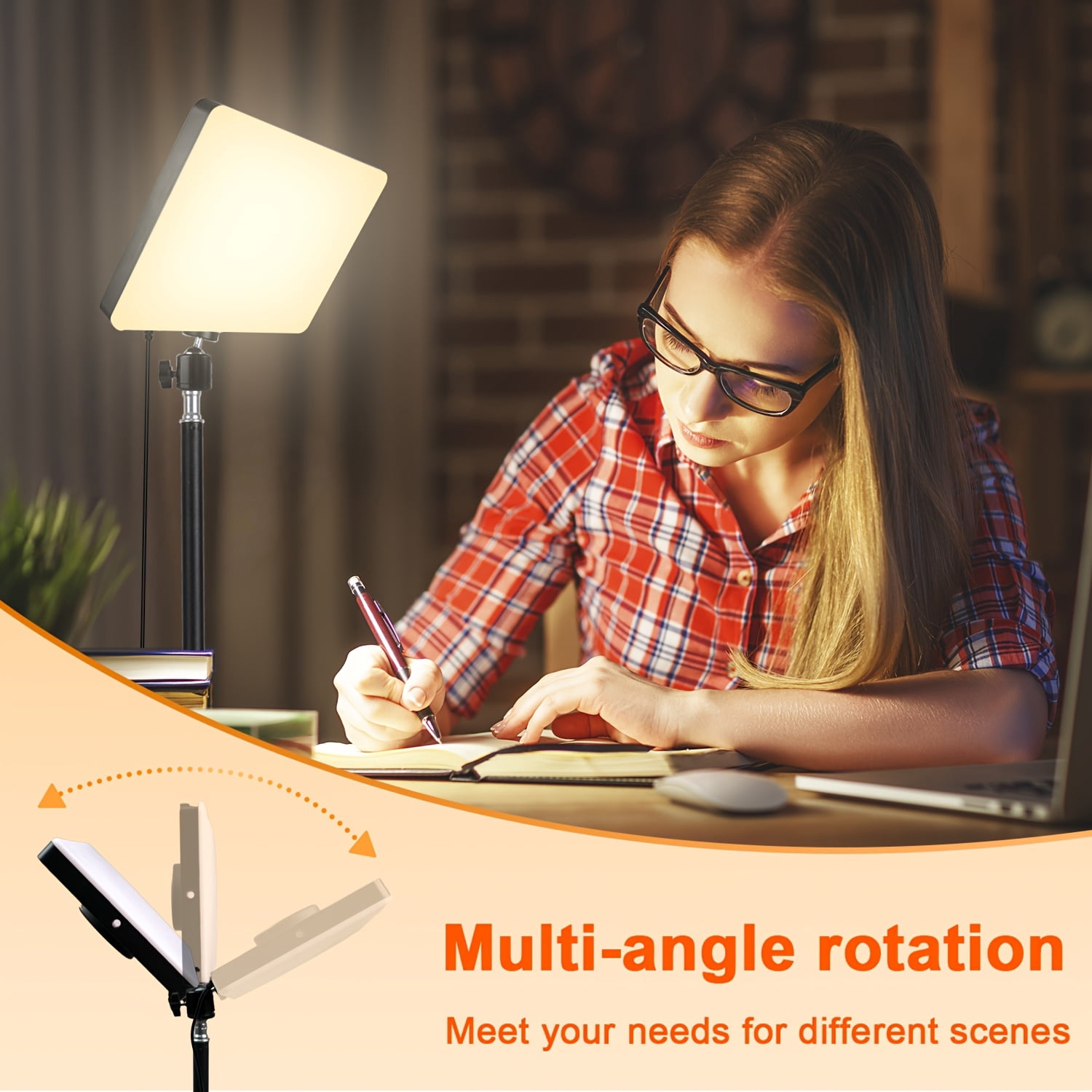Zomei 10" LED Video Light Kit with 63" Tripod Stand - Dimmable Studio Lighting for YouTube/TikTok/Live Streaming （Pack of 1）