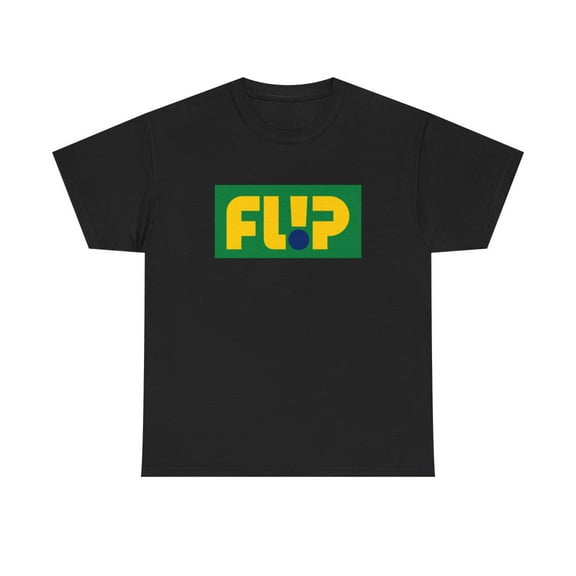 Flip Skateboards Skate Classic 90s Block Design T Shirt Colors Green Yellow - Black / L