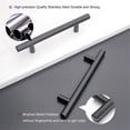 thumbnail image 4 of Hardware Bathroom Cabinet Pulls Stainless Steel Bedroom Knobs for Indoor 10pack Furniture Handles for Cupboard Office Home Kitchen 5.9x3.78In, 4 of 5